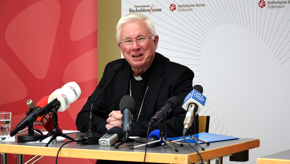 Pressekonferenz am 19. Juni 2020 in Wien zum Ende der Sommervollversammlung der Bischofskonferenz und dem Wechsel im Vorsitz der Bischofskonferenz.