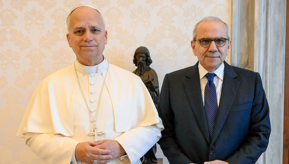 Papst Leo XIV. und Nawaf Abdallah Salim Salam