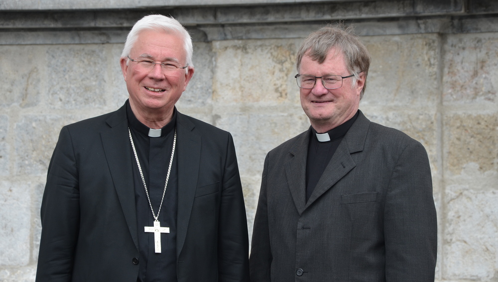 Erzbischof Franz Lackner, Vorsitzender der Bischofskonferenz, und Bischof Manfred Scheuer als sein Stellvertreter (Mariazell, 16.6.2020)