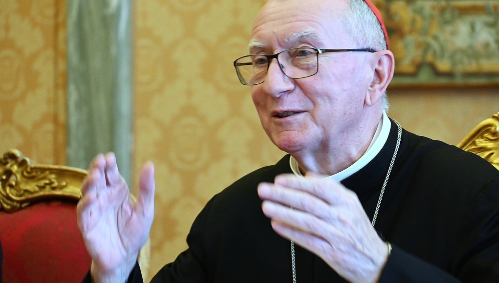 Der Kardinalstaatssekretär am 24. September 2025 im Gespräch mit den Presse- und Medienverantwortlichen der österreichischen Diözesen und Ordensgemeinschaften in Rom