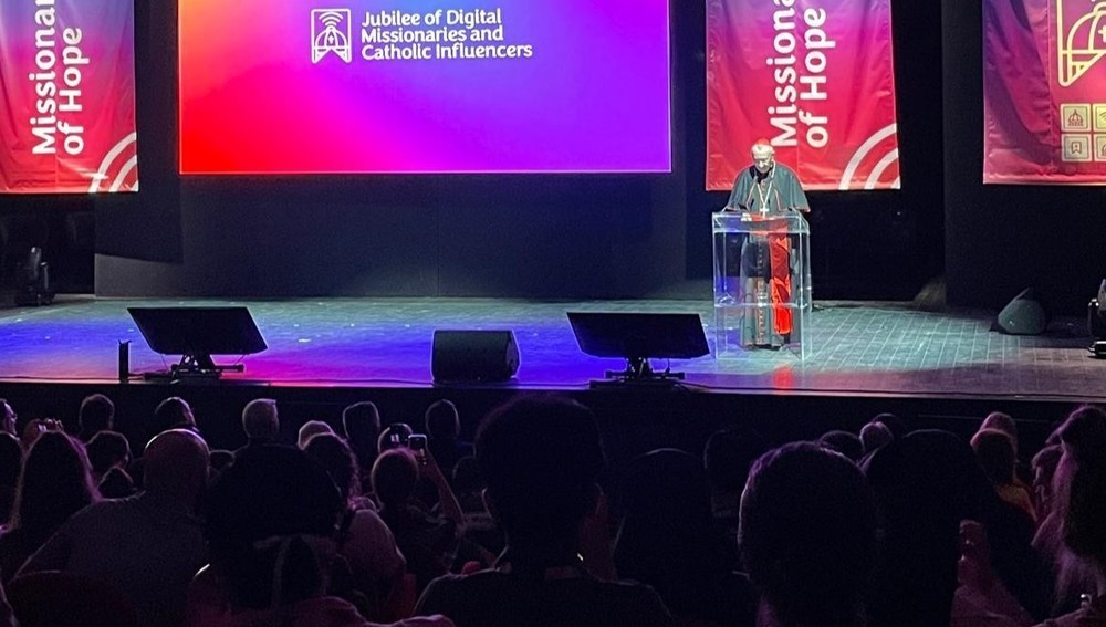 Kardinalstaatssekretär Pietro Parolin beiJubiläum für digitale Missionare und katholische Influencer in Rom 