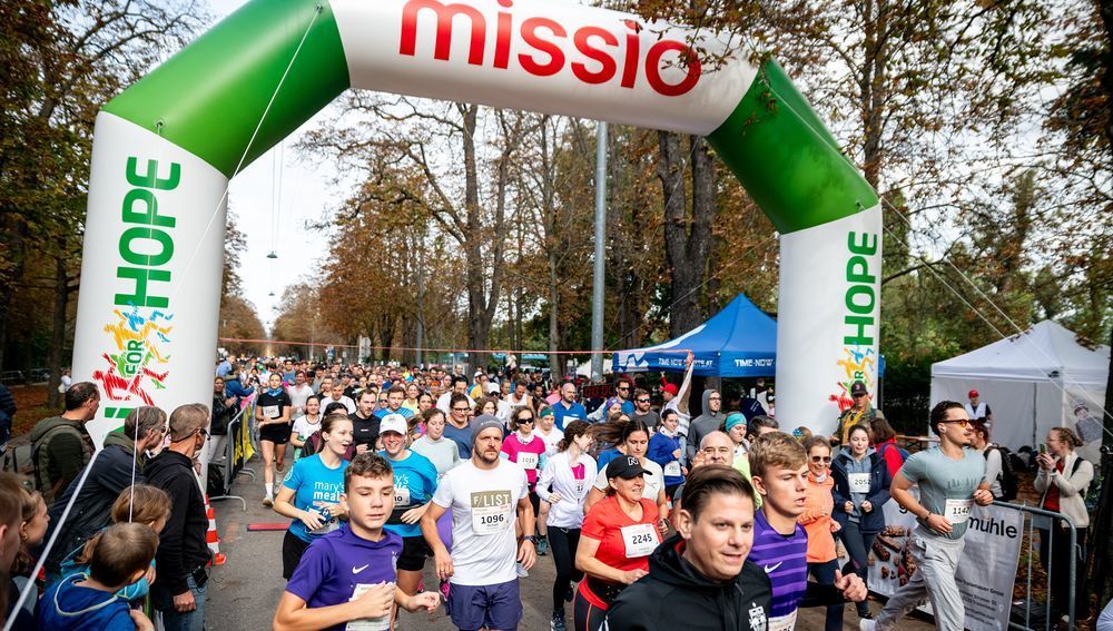 Läufer beim 'Run for Hope' von Missio