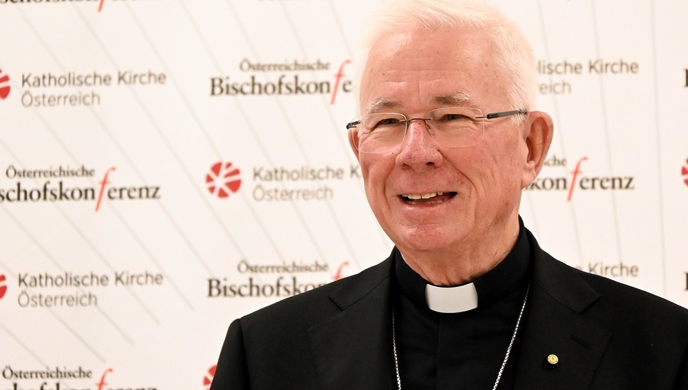 Der Vorsitzende der Österreichischen Bischofskonferenz bei der Pressekonferenz zur Herbstvollversammlung der Bischöfe am 7. November 2025 in Wien
