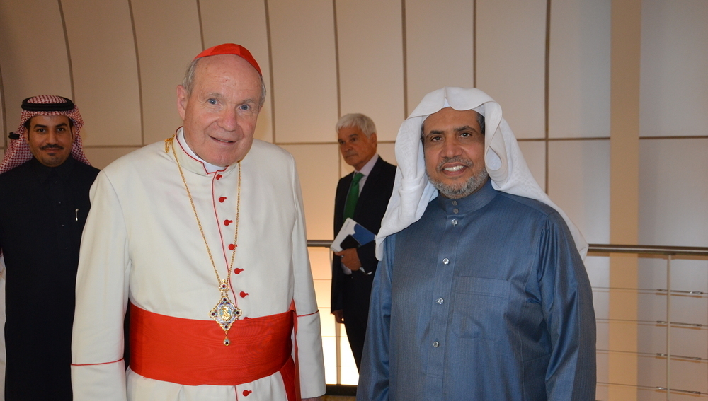 Riad (Saudi Arabien) Kardinal Christoph Schönborn u. World Muslim Leage-Generalsekretär Muhammad Al-Issa