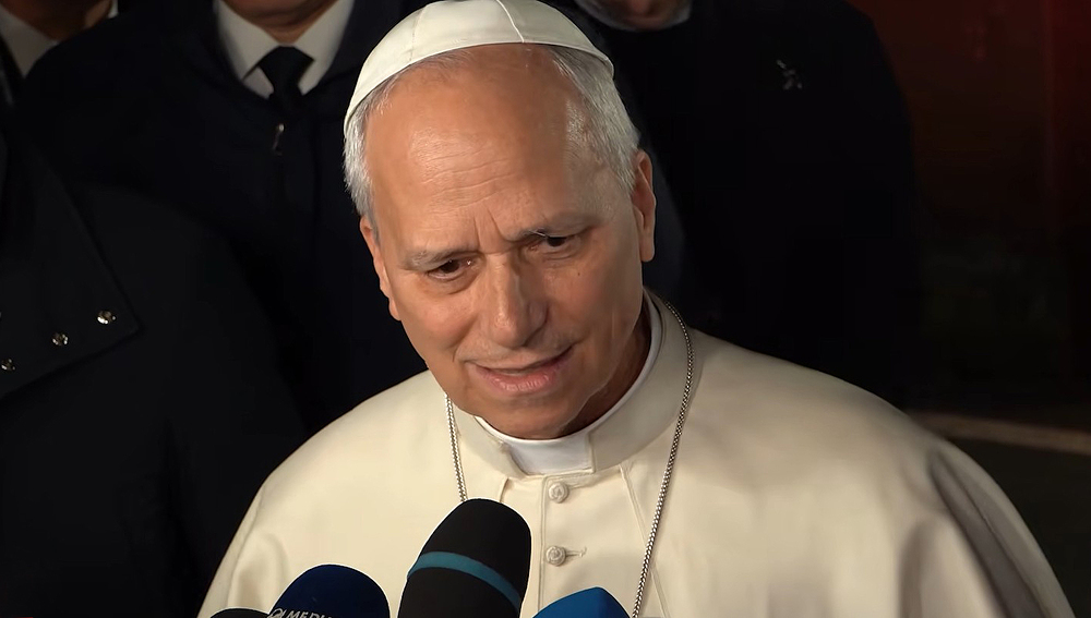 Papst Leo XIV. spricht mit Medienvertretern in Castel Gandolfo 