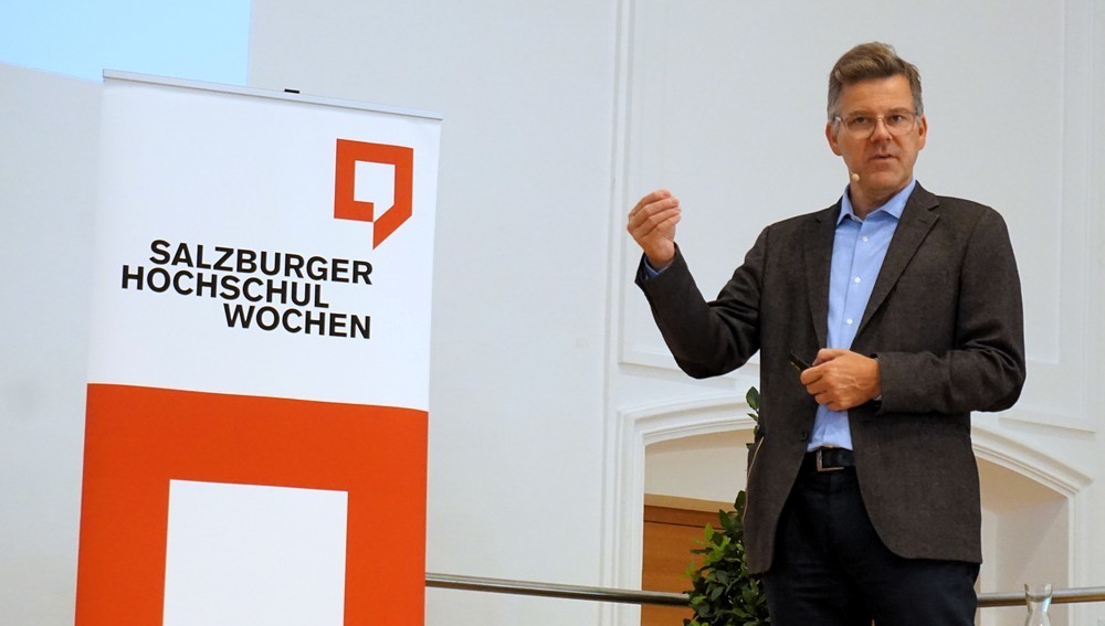 Philosoph, Universität Luzern, bei seinem Vortrag am 31. Juli 2024 bei den 'Salzburger Hochschulwochen'