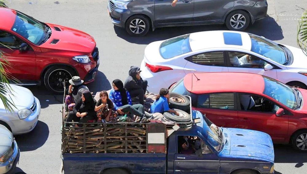 Auto mit Binnenflüchtlingen im Libanon