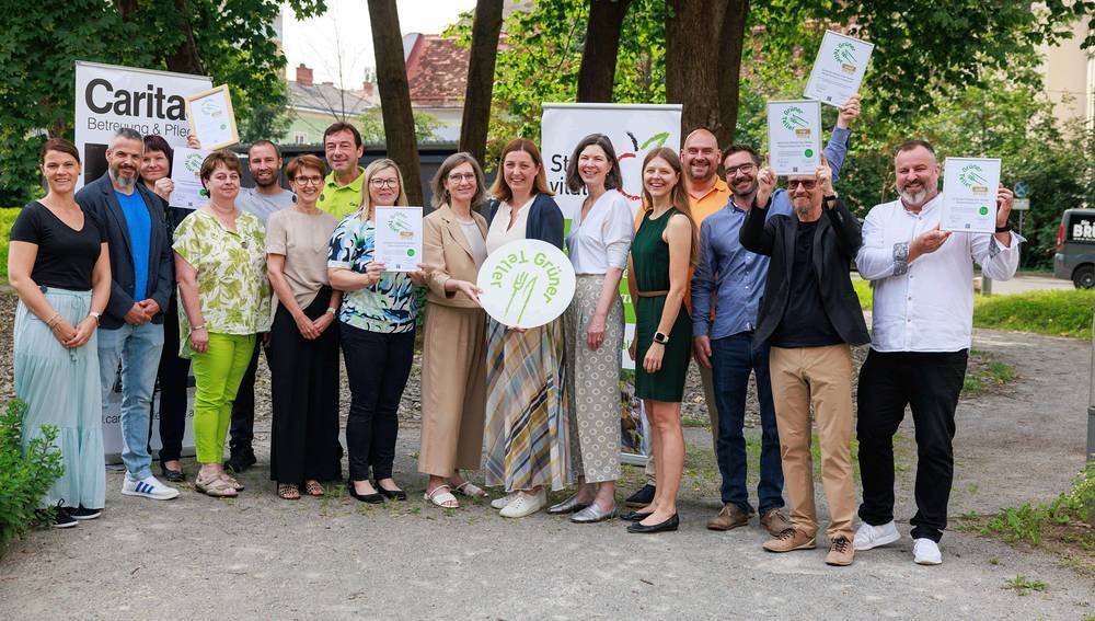 Steirische Caritas-Pflegehäuser erhalten 'Grünen Teller'