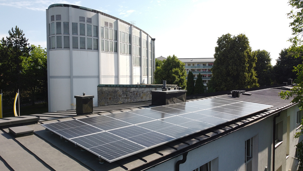 Photovoltaikanlage der Pfarre Linz-St. Theresia, Linz/Oberösterreich, 22. Juni 2022