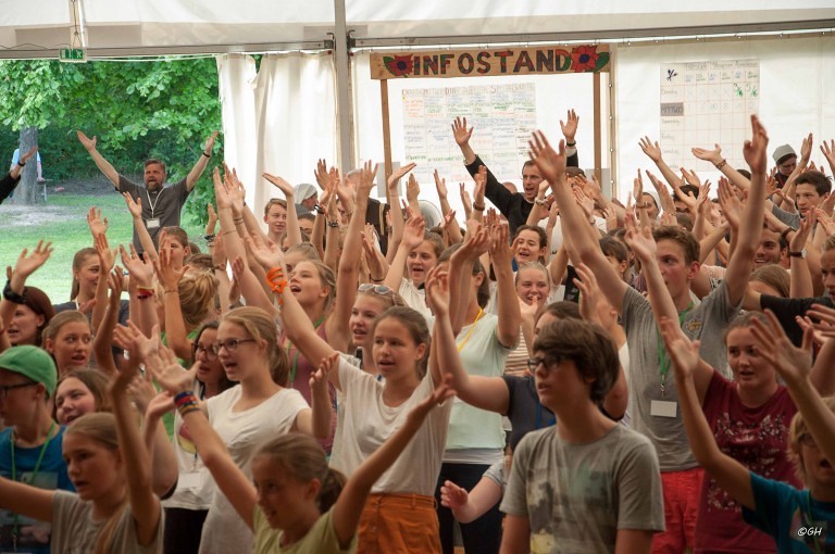 Jugendliche beim Jugendtreffen Pöllau