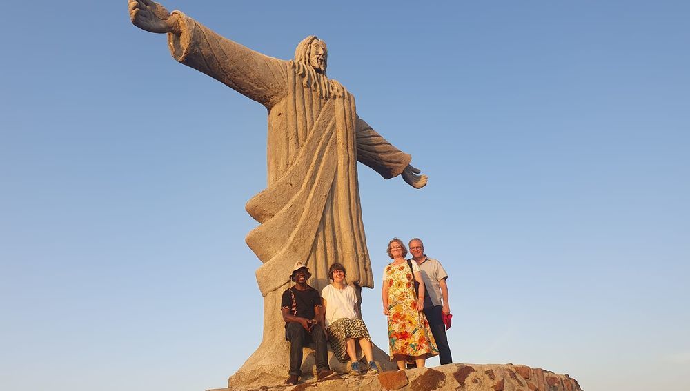 Statue 'Jesus Hill' am Kreuzweg von Lodwar, Turkana County in Kenia
