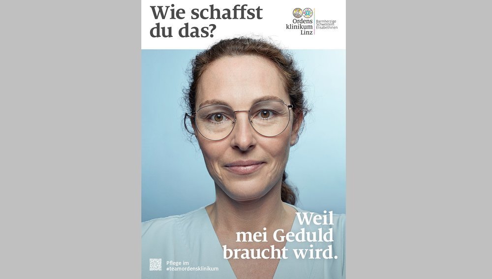 Sujet der Pflege-Kampagne 'Wie schaffst du das?'