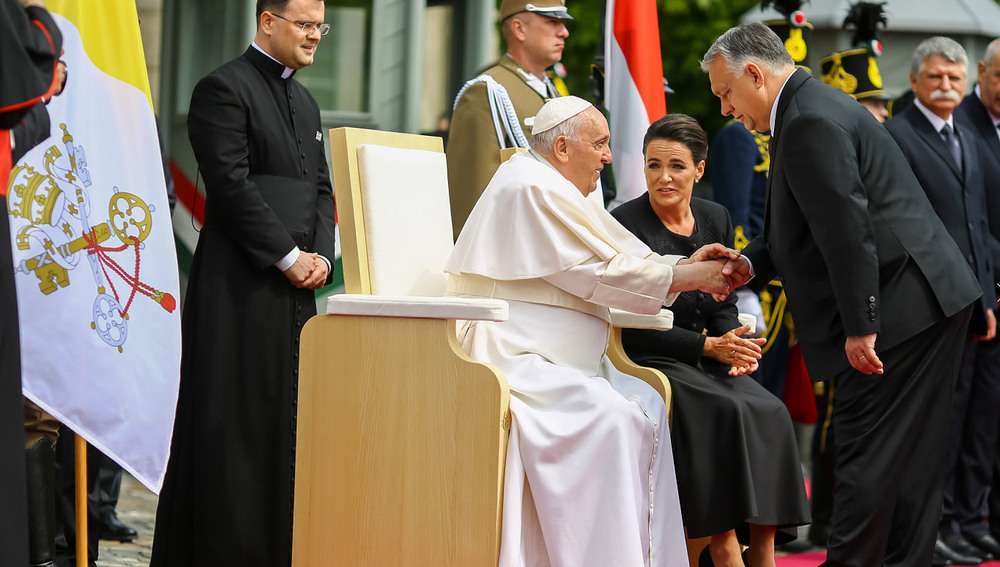 Papst Franziskus und Viktor Orban am 28.4.2023 in Budapest