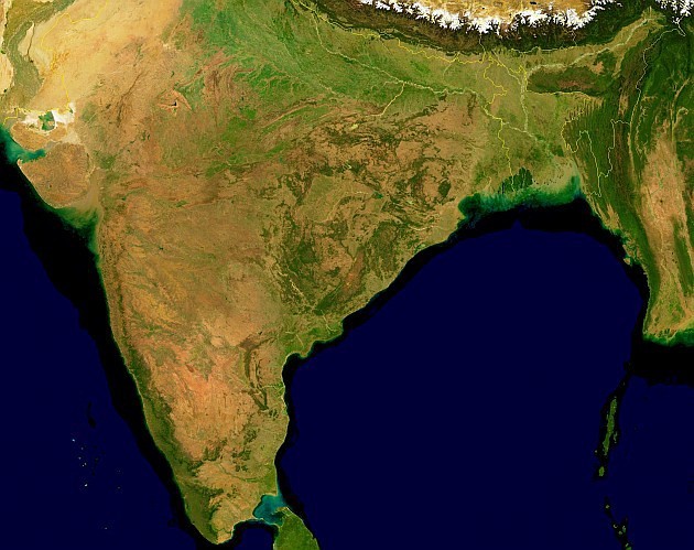 Indien vom All aus