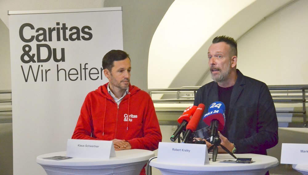 Klaus Schwertner und Robert Kratky in der 'Gruft'