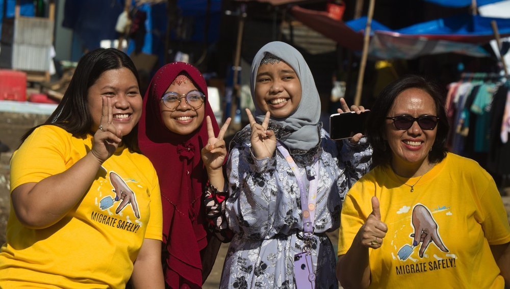 Vertreterinnen des philippinischen 'Mindanao Migrants Center'