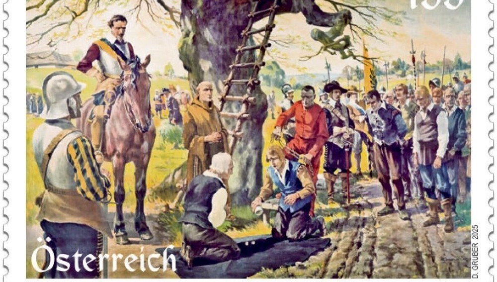 Sonderbriefmarke 400 Jahre 'Blutgericht auf dem Haushamerfeld'