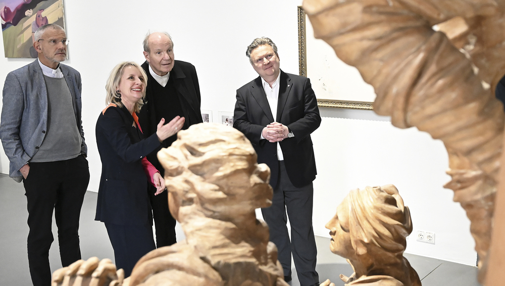 Kardinal Schönborn und Bürgermeister Ludwig im Wiener Dommuseum