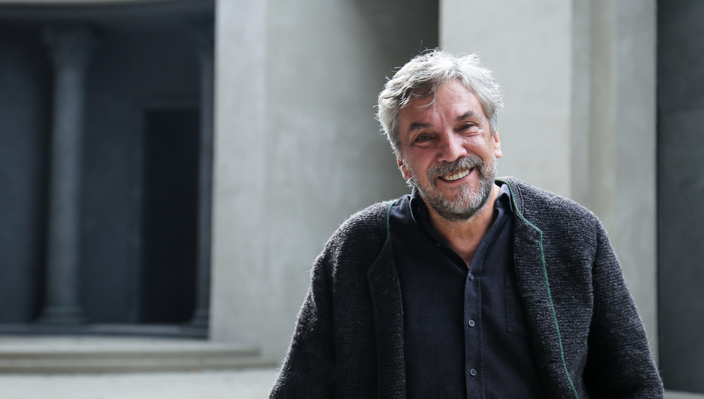 Christian Stückl, Spielleiter Oberammergauer Passionsspiele auf der Bühne, Oberammergau 6. August 2021