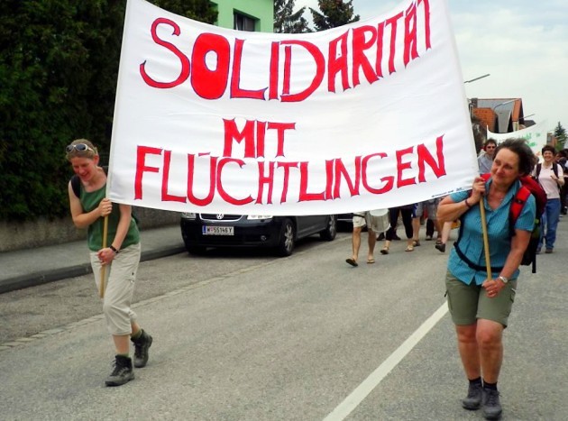 Transparent der Romaria-Wallfahrt