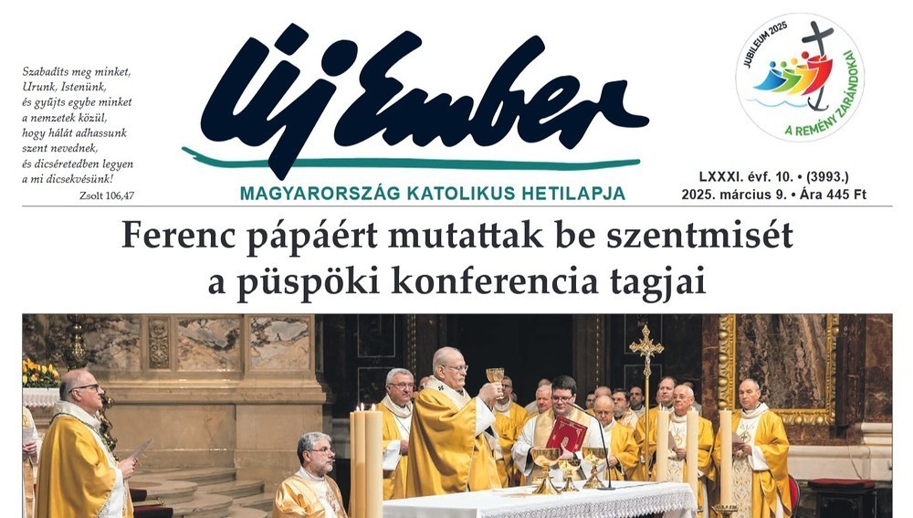 Titelseite der ungarischen katholischen Wochenzeitung Új Ember