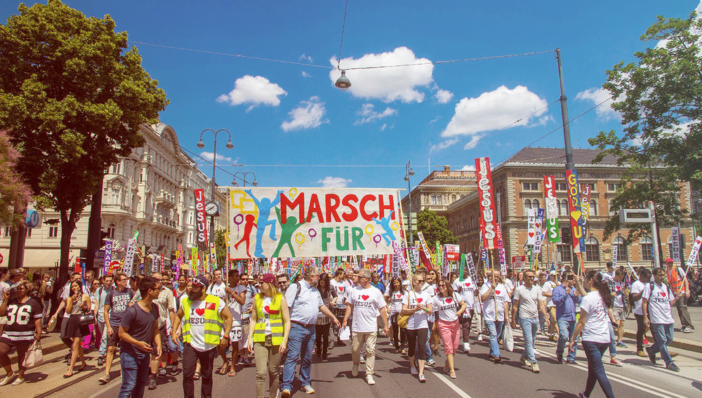Wiener 'Marsch für Jesus' im Jahr 2016
