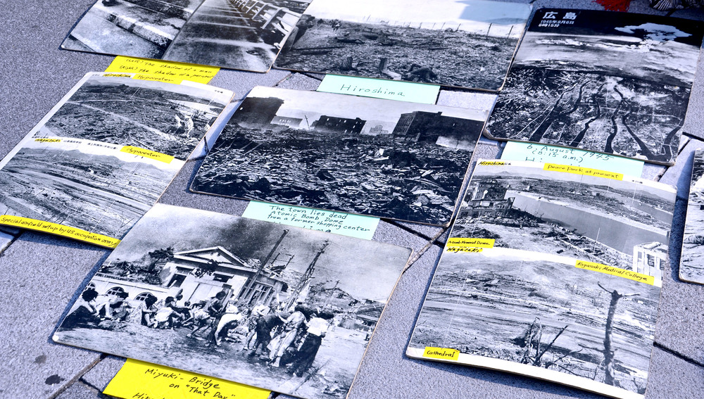Bilder der Katastrophe nach der Hiroshima-Atombombe