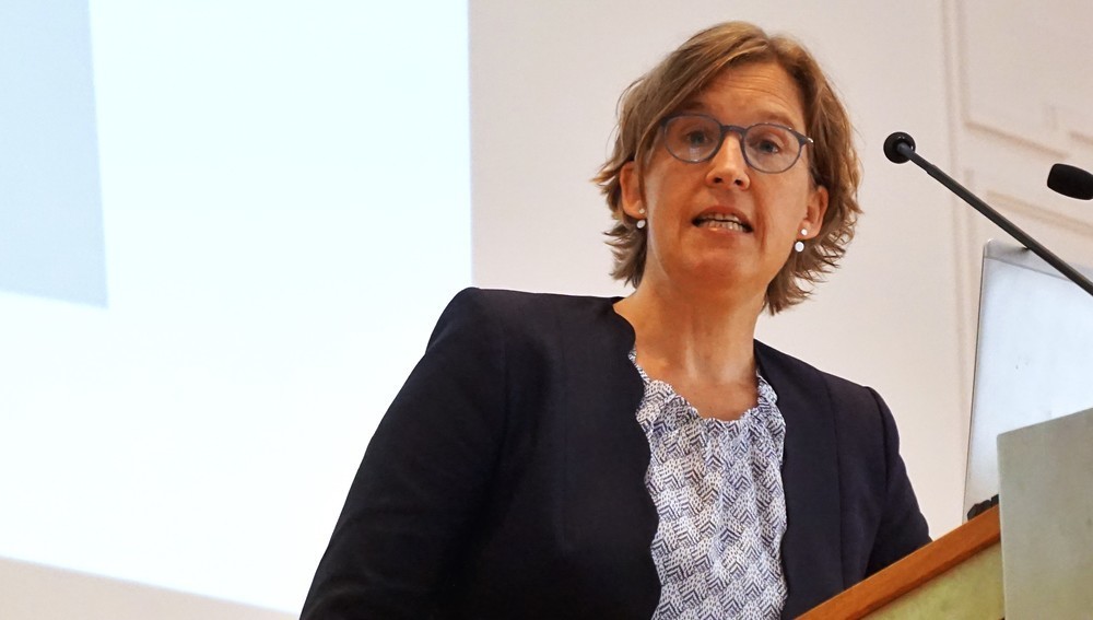 In Erfurt lehrende Dogmatik-Professorin bei einem Vortrag auf den 'Salzburger Hochschulwochen' am 1. August 2022
