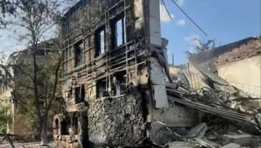 Besetzte Stadt Oleschky in der Südukraine