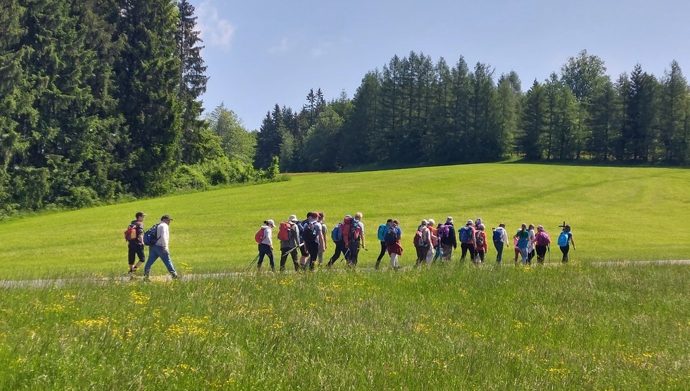 Pilgergruppe einer Fußwallfahrt