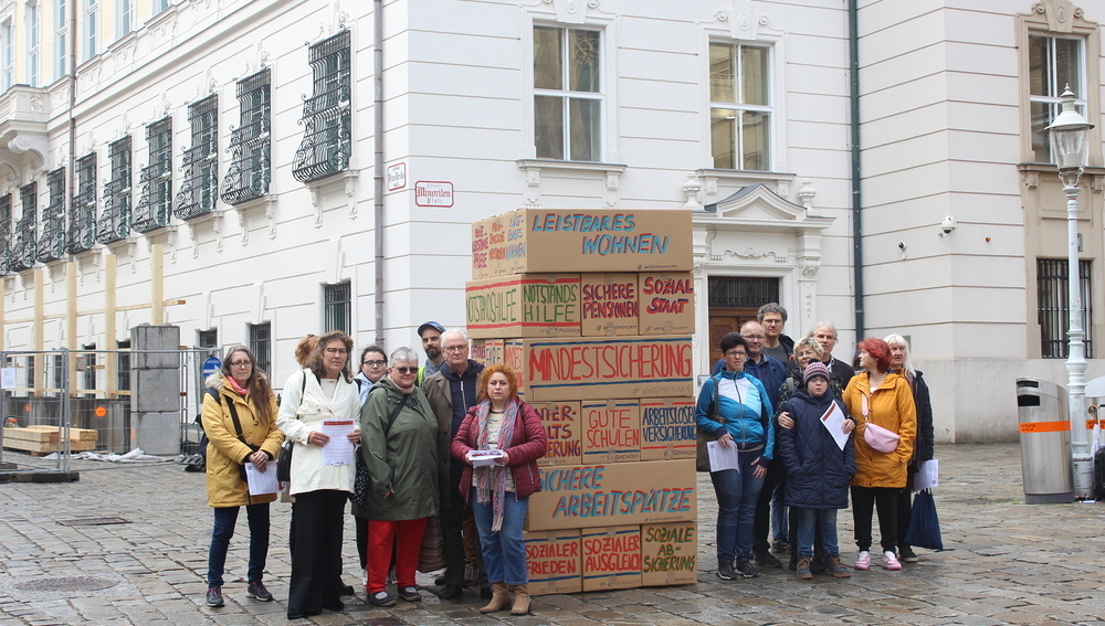 Armutskonferenz-Aktion im Regierungsviertel am 25.3.2025