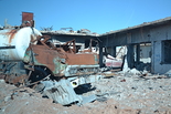 Zerstörung in der Ninive-Ebene (Kleinstadt Batnaya)