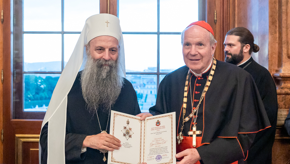 Patriarch Porfirije in Österreich - Ordensverleihung an Kardinal Schönborn