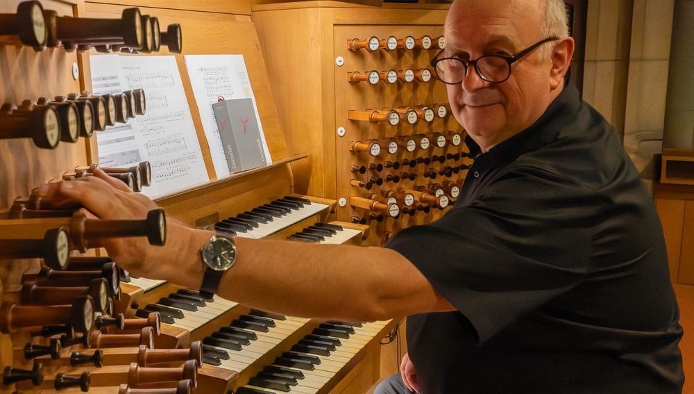Wolfgang Kreuzhuber an der Rudigierorgel
