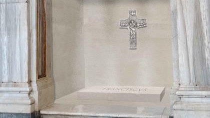 Fotomontage des künftigen Grabmals von Papst Franziskus