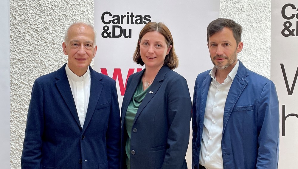 Caritas-Pressekonferenz mit Caritas-Präsident Michael Landau, Caritasdirektorin Nora Tödtling-Musenbichler (Graz-Seckau), Caritasdirektor Klaus Schwertner (Wien)