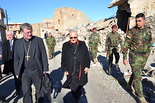 Lokalaugenschein von Bischof Manfred Scheuer und Patriarch Louis Sako in der Ninive-Ebene (Kleinstadt Batnaya)