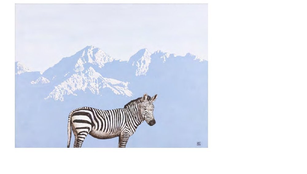 „Zebrallity 03“ von Gernot Fischer-Kondratovitch, Acryl auf Leinwand 2021